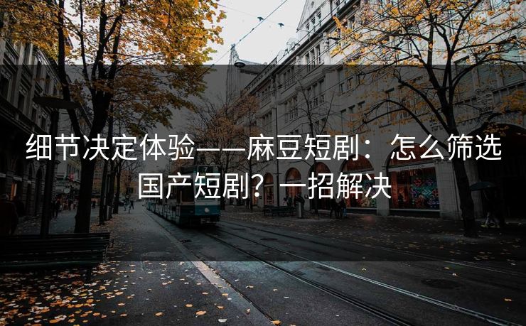 细节决定体验——麻豆短剧：怎么筛选国产短剧？一招解决