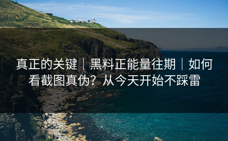 真正的关键｜黑料正能量往期｜如何看截图真伪？从今天开始不踩雷