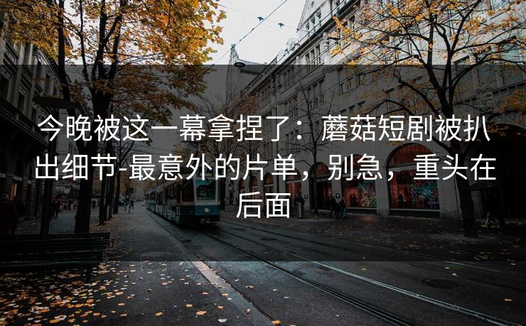 今晚被这一幕拿捏了：蘑菇短剧被扒出细节-最意外的片单，别急，重头在后面