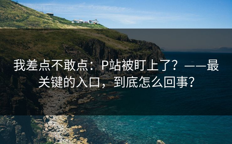 我差点不敢点：P站被盯上了？——最关键的入口，到底怎么回事？